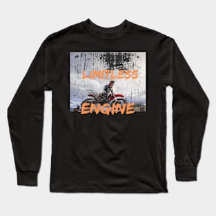 Crazy dirt bike stunt with text Long Sleeve T-Shirt